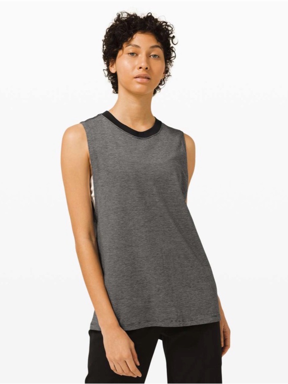 Lululemon All Yours Boyfriend Tank in Micro Stripe Black White ORG RETAIL $42